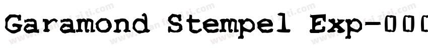 Garamond Stempel Exp字体转换